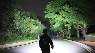 Use MS08 flashlight to walk in the park - IMALENT®