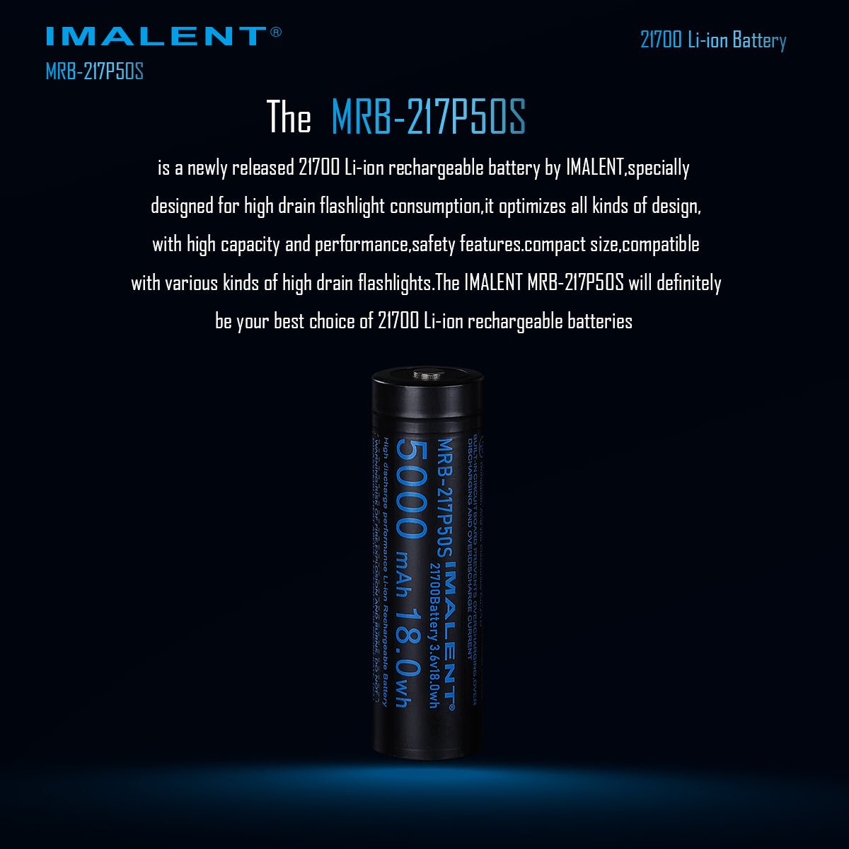 MRB-217P50S Li-ion Battery - IMALENT®