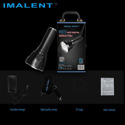 IMALENT R90TS 36000 lumens flashlight