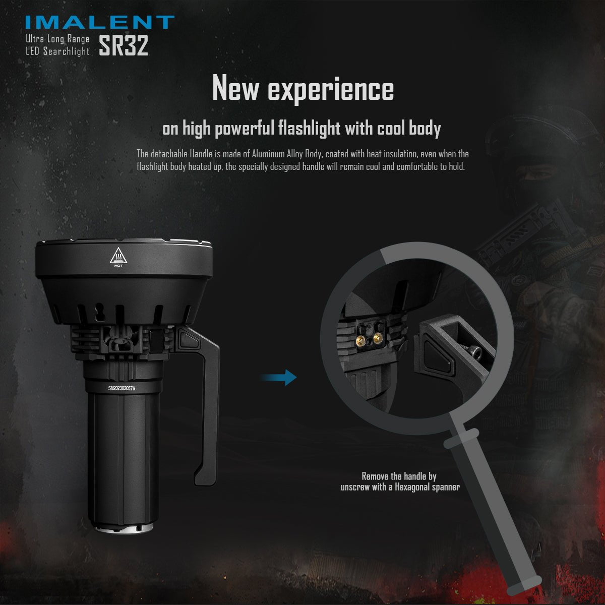 IMALENT SR32 Longest Throw Flashlight