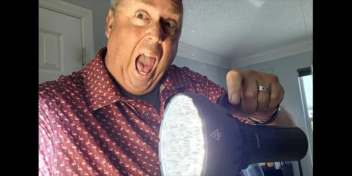 Feel the Power of IMALENT SR32 Longest Throw Flashlight