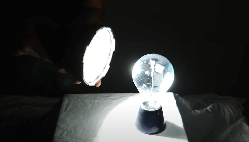 Shining 100,000 Lumen Flashlight at a Crookes Radiometer - IMALENT®