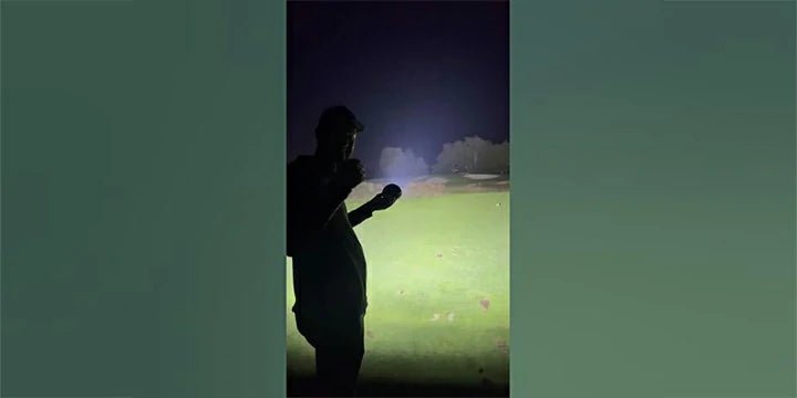 Using the WORLDS BRIGHTEST FLASHLIGHT to Play Night Golf - IMALENT®