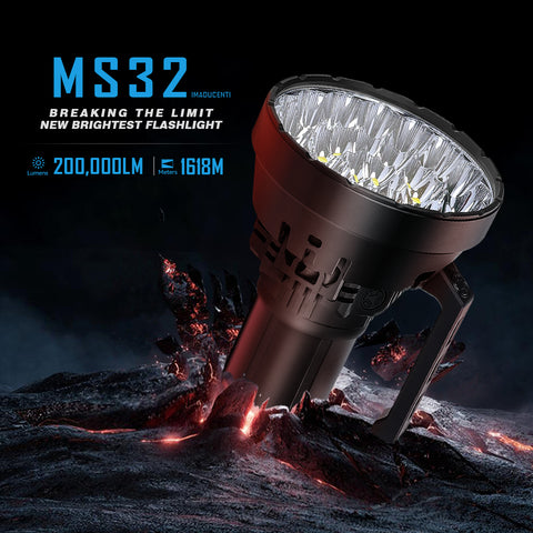 brightest led flashlights rechargable IMALENT MS32 Brightest Flashlight