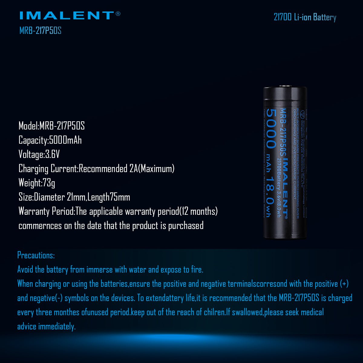 MRB - 217P50S Li - ion Battery - IMALENT®