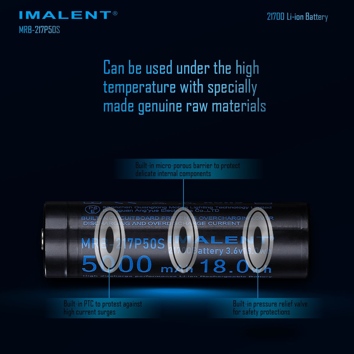 MRB - 217P50S Li - ion Battery - IMALENT®