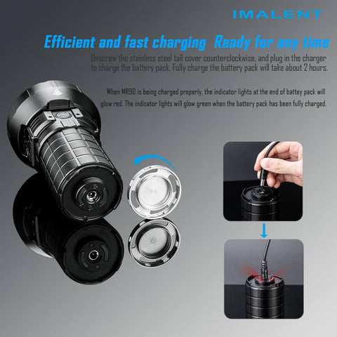 IMALENT MR90 50000 lumen flashlight