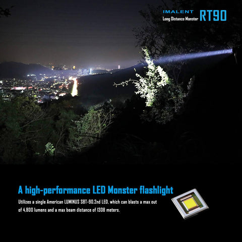 IMALENT RT90 4800 lumens flashlight