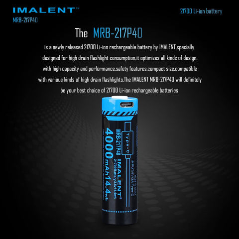 MRB-217P40 4000mAh USB rechargeable Li-ion battery