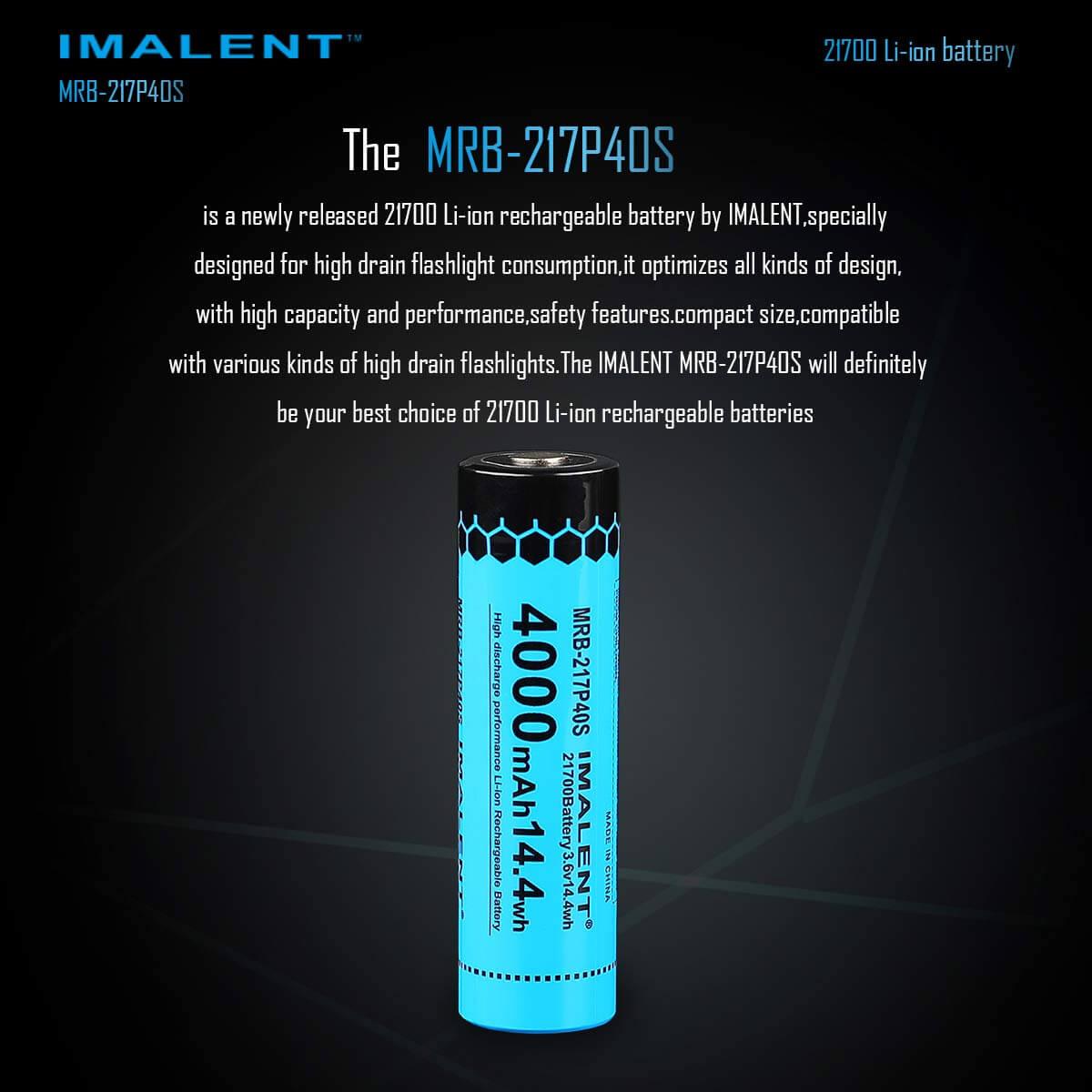 MRB-217P40S High-Capacity 21700 Battery - 4000mAh