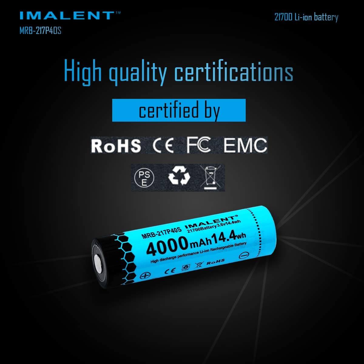MRB-217P40S High-Capacity 21700 Battery - 4000mAh