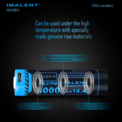 MRB-217P40 4000mAh USB rechargeable Li-ion battery