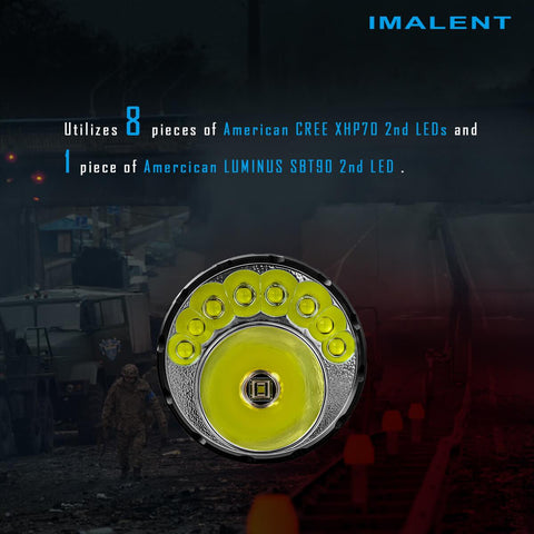 IMALENT MR90 50000 lumen flashlight