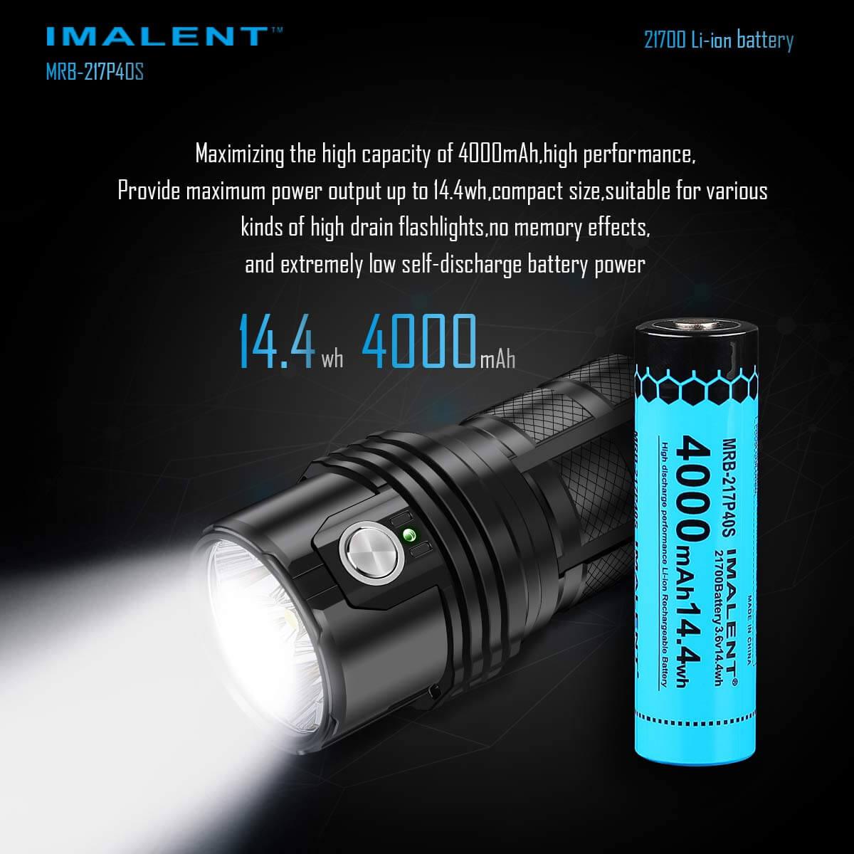 MRB-217P40S High-Capacity 21700 Battery - 4000mAh
