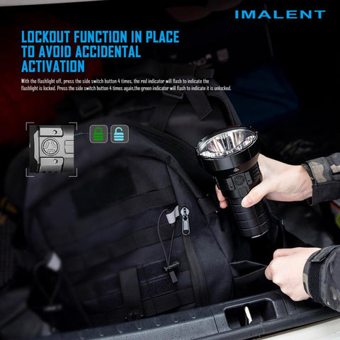 IMALENT MR90 50000 lumen flashlight