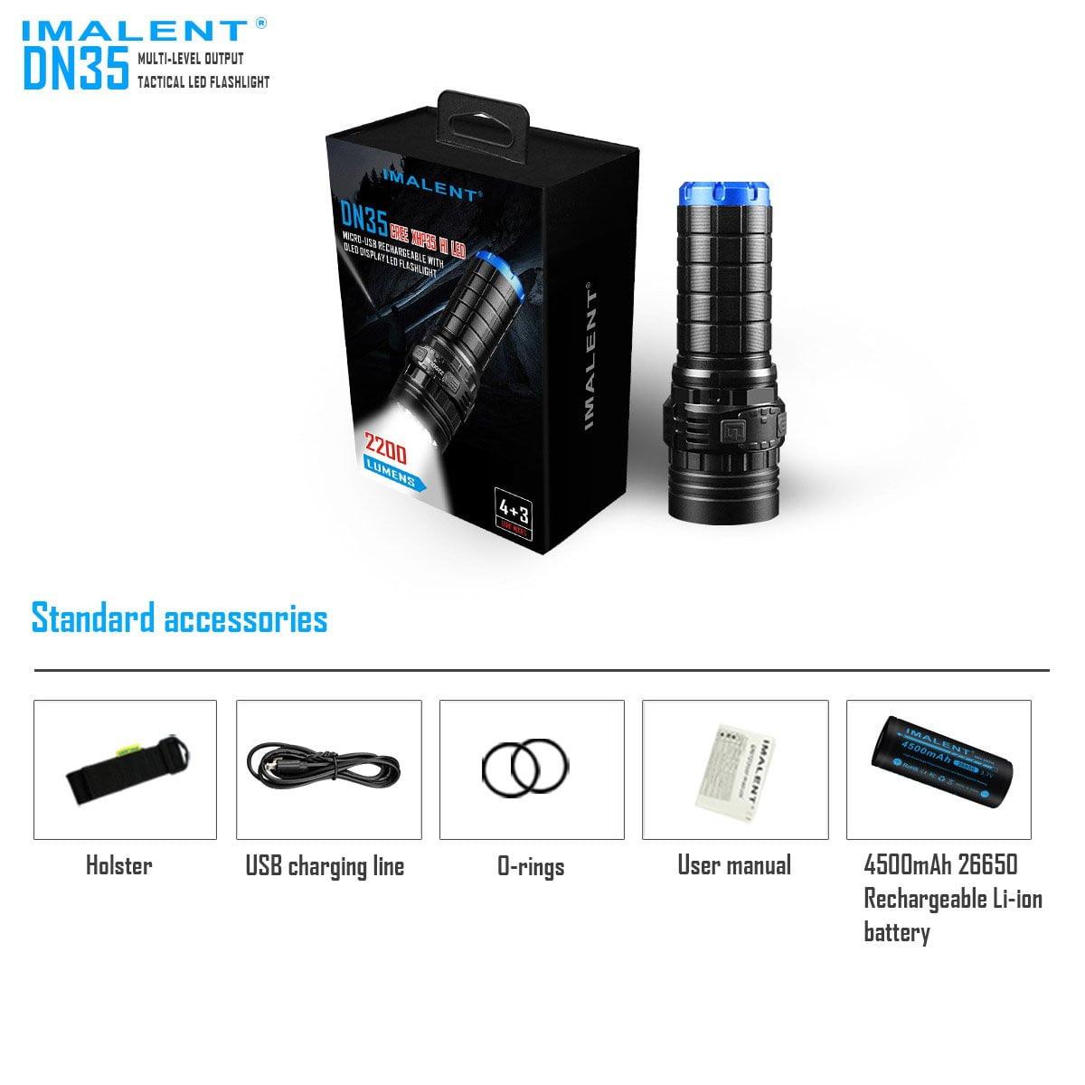 imalentstore - DN35 LED Flashlight - imalentstore - D-series Flashlights