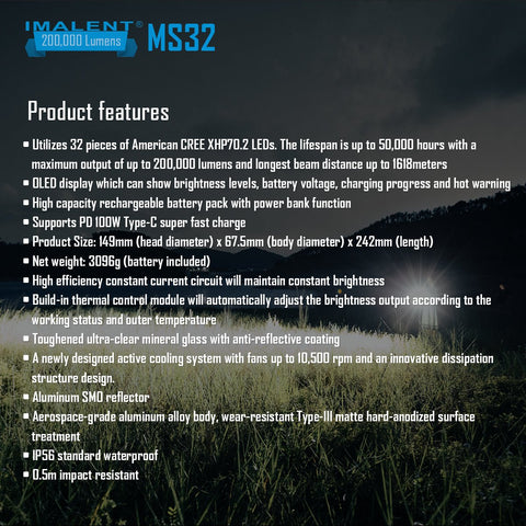 IMALENT MS32 Brightest Flashlight - IMALENT®