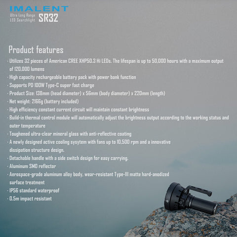 IMALENT SR32 Longest Throw Flashlight- IMALENT®